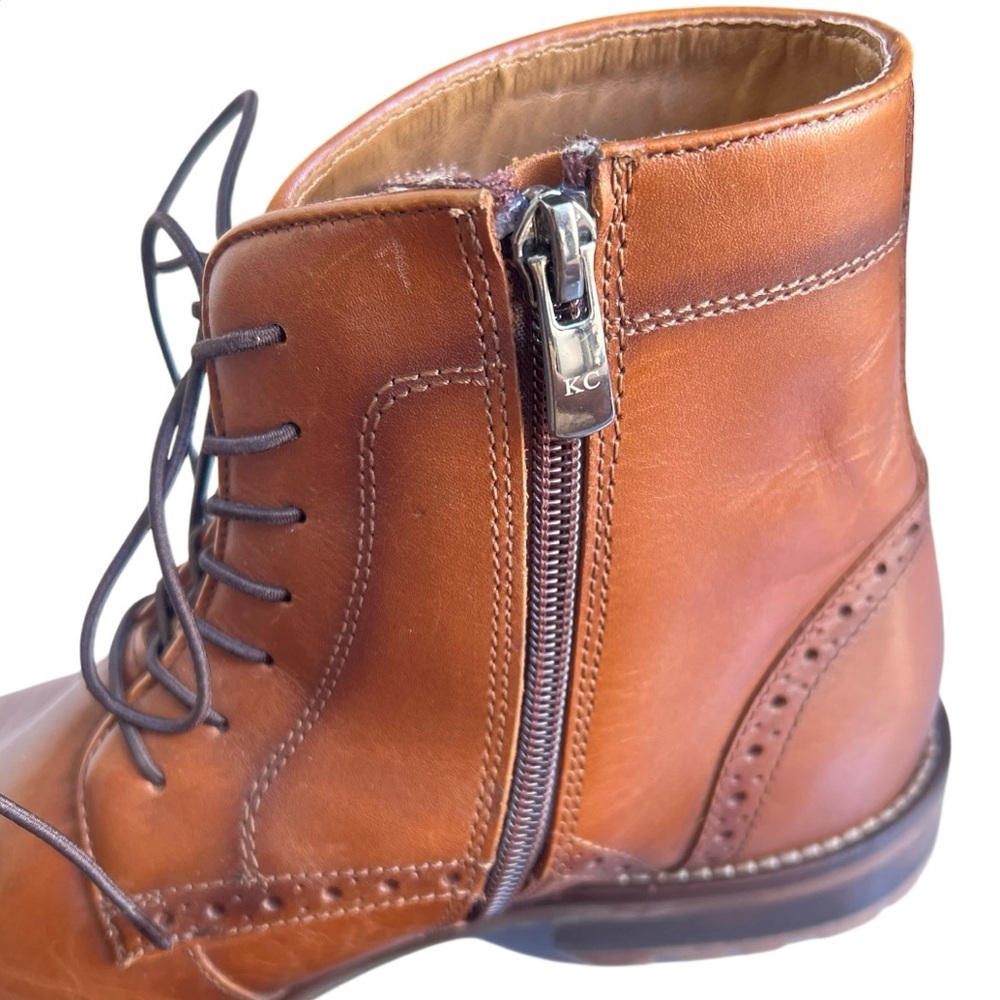 Reaction Kenneth Cole - Kevin Lace-Up Gunner Cap Men’s Dressing Boots Size 8 - Picture 5 of 12